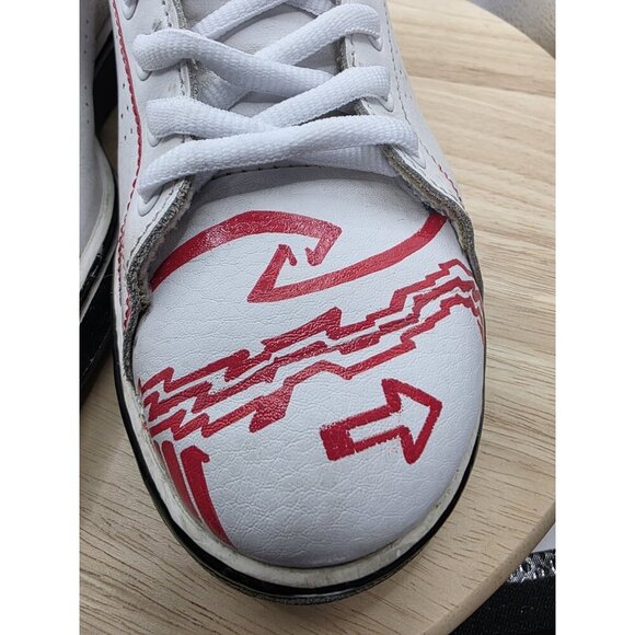 adidas Men's Advantage Sneaker Shoes White/Red/Green SIZE 8 US Customized - Picture 7 of 9